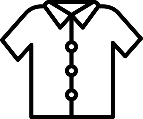 Oblečení Módní Oděv Ikona Stylu Osnovy — Stockový vektor