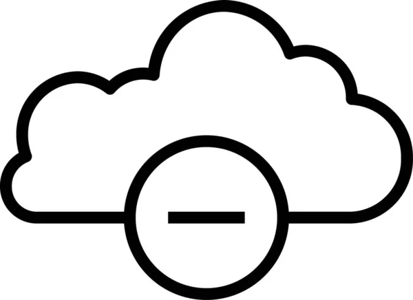 云存储计算图标的轮廓样式 — 图库矢量图片