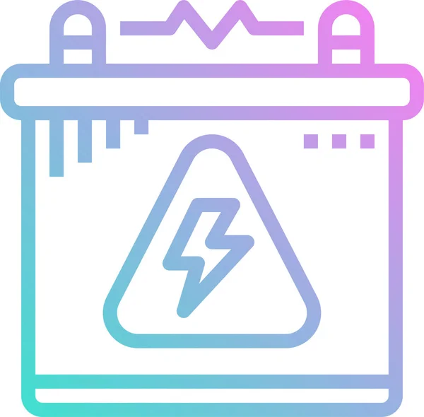 Energie Ikone Der Batterieelektronik Der Kategorie Ökologie Umweltschutz — Stockvektor