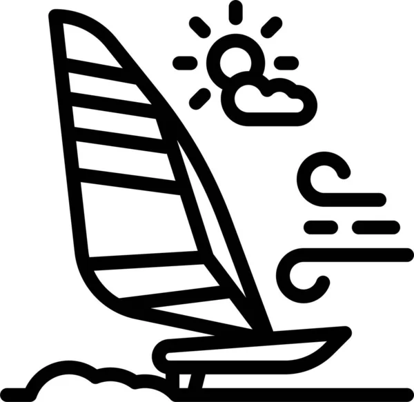 Icône Surf Été Dans Catégorie Été — Image vectorielle