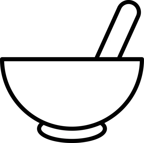 Mortero Sopa Cocina Icono — Archivo Imágenes Vectoriales