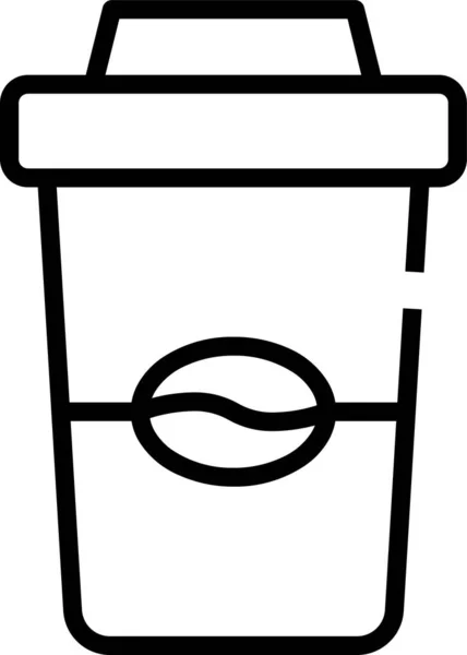 Значок Чашки Чаю Кави Контурному Стилі — стоковий вектор