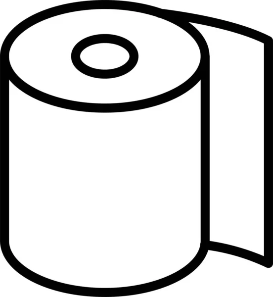 Иконка Ткани Туалетной Бумаги Стиле Контура — стоковый вектор