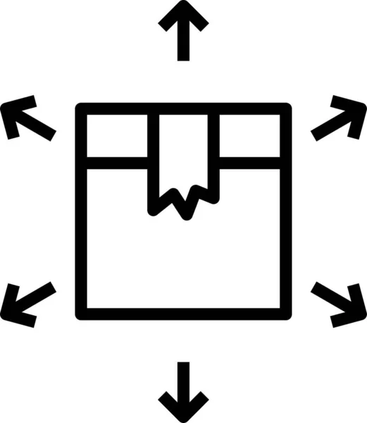 纸板箱递送图标 — 图库矢量图片