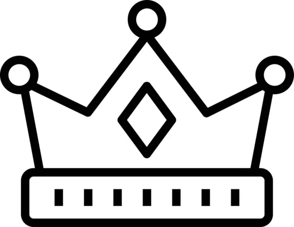 Corona Regina Reale Icona — Vettoriale Stock