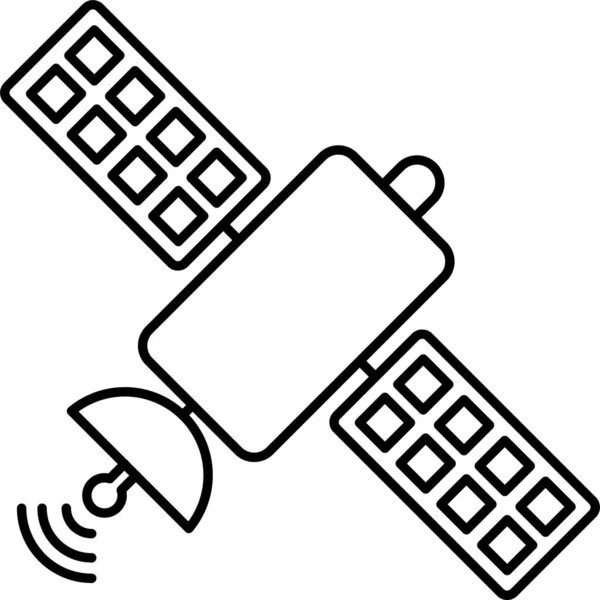 Δορυφορικό Wifi Space Icon Στυλ Περίγραμμα — Διανυσματικό Αρχείο