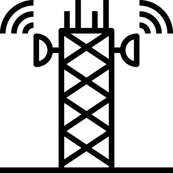 Frequency Network Radar Icon — Stock Vector