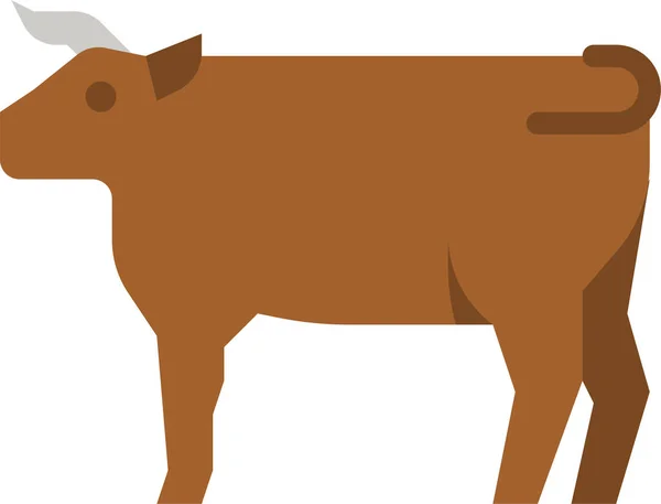 Ganadería Vaca Icono — Vector de stock