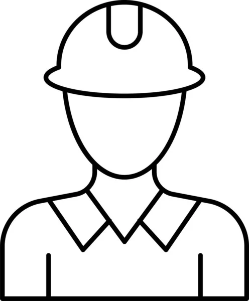 Builder Avatar Worker Icon — Stock Vector