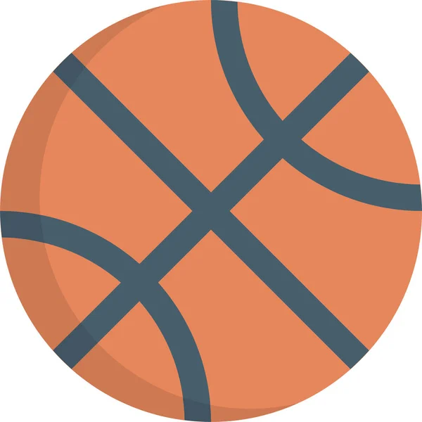 Καλάθι Μπάσκετ Παιχνίδι Εικονίδιο Επίπεδο Στυλ — Διανυσματικό Αρχείο