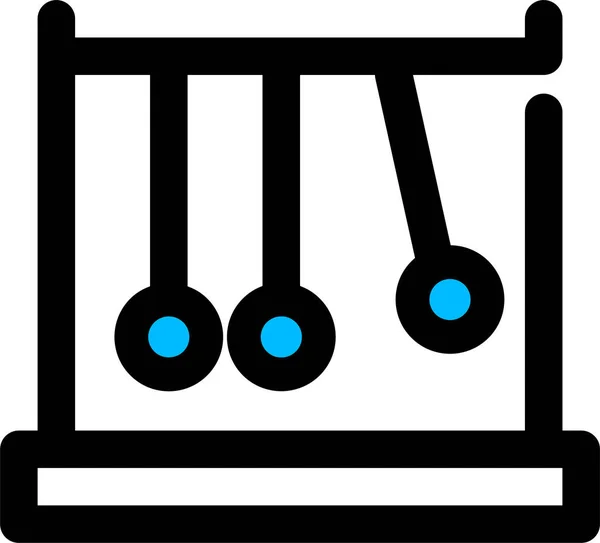Иконка Физики Движения Маятника Стиле Заполненного Контура — стоковый вектор