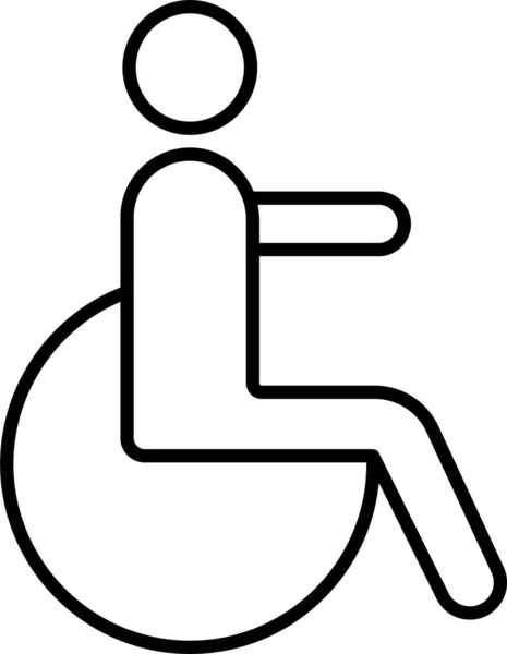 Ikona Znamení Pacienta Zdravotním Postižením — Stockový vektor