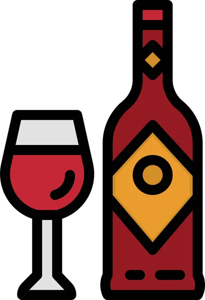 Ikona Skleněná Láhev Alkoholu — Stockový vektor