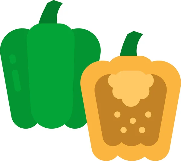 Agricultura Vegana Icono Verduras — Vector de stock