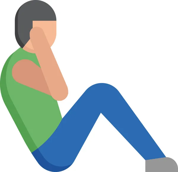 Exercising Situp Workout Icon — Stock Vector