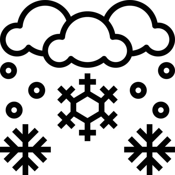 Ícone Meteorologia Fria Nublado Categoria Tempo —  Vetores de Stock
