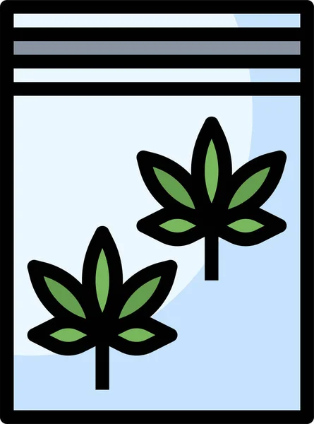 Cannabismedikamente Gesundheitsikone Abgefüllter Form — Stockvektor