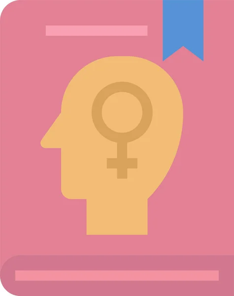 Mujer Mujer Feminismo Icono — Vector de stock