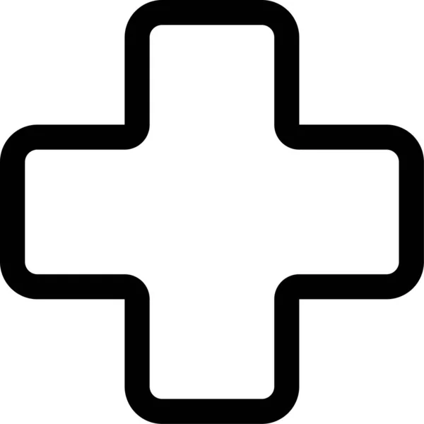 Ιατρικό Νοσοκομείο Σταυρό Εικονίδιο — Διανυσματικό Αρχείο