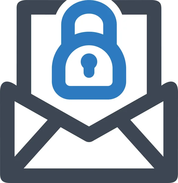 Email Lock Icône Privée — Image vectorielle