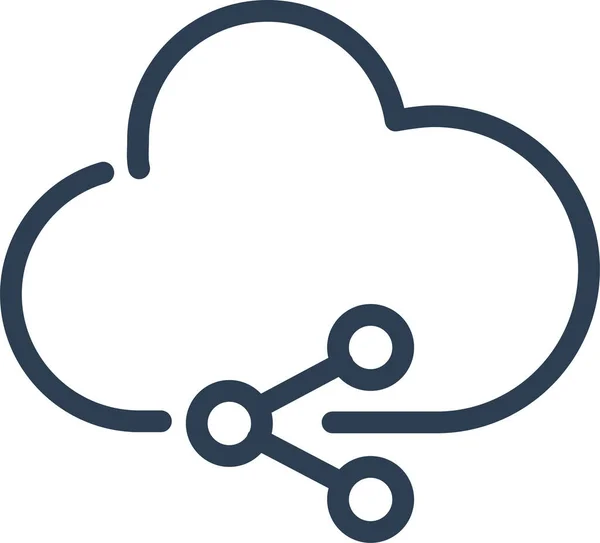 Ikona Nośnika Połączenia Chmurze — Wektor stockowy