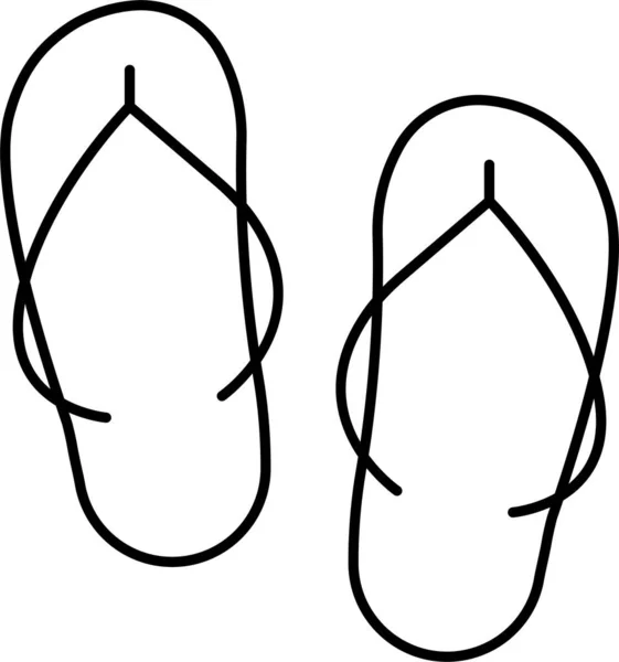 Chaussures Flop Flip Icône — Image vectorielle