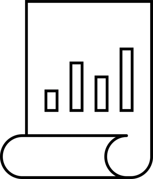 Dokumentum Grafikon Jelentés Ikon — Stock Vector