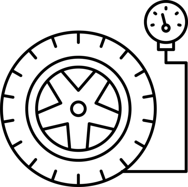 Medida Ícone Roda Aro —  Vetores de Stock