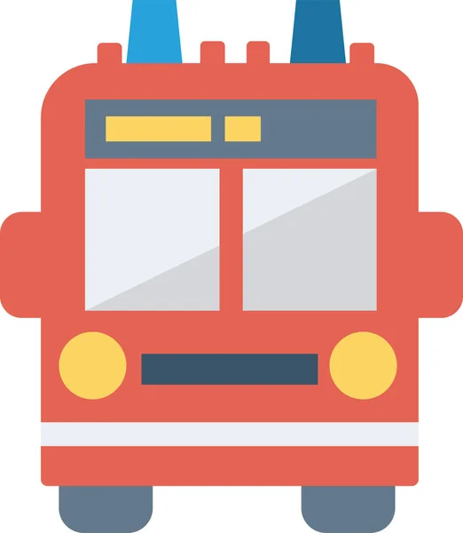 Auto Doublebus Passengar Icon Flat Style — 스톡 벡터