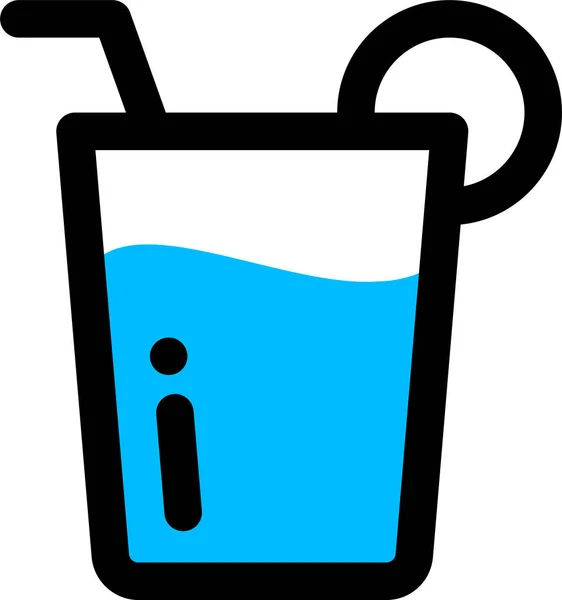 Drink Juice Lemonade Icon Filled Outline Style — Stock vektor