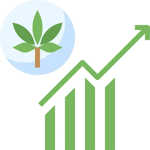 Cannabis Drogues Santé Icône Dans Style Plat — Image vectorielle