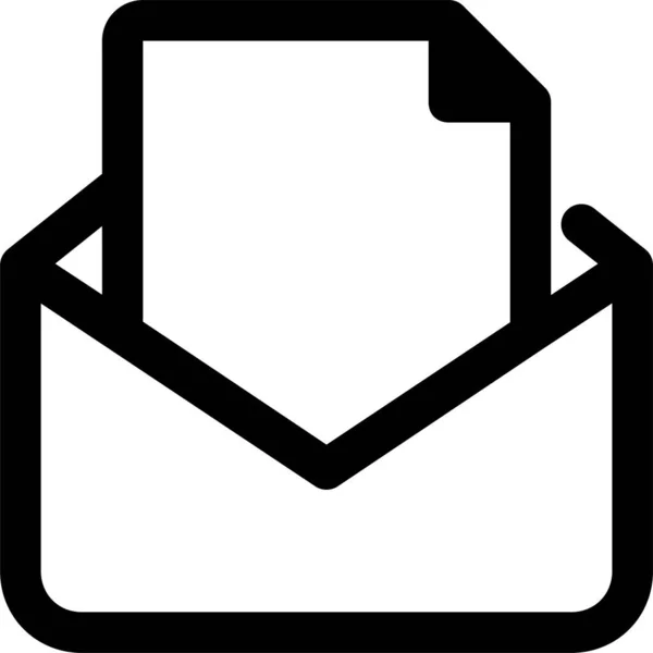 Ícone Mail Documento Anexo Estilo Esboço — Vetor de Stock