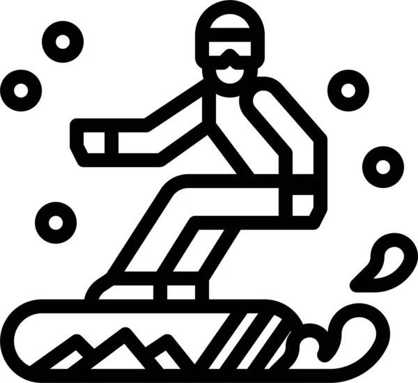 Ekstrem Snowboard Macera Simgesi — Stok Vektör