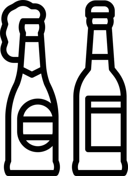 Garrafa Cerveja Ícone Álcool — Vetor de Stock