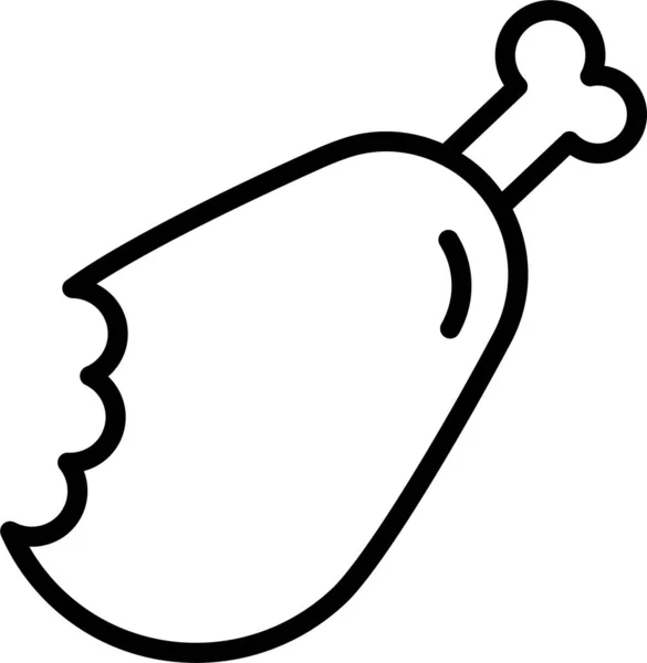Chicken Food Eat Icon — Stock Vector