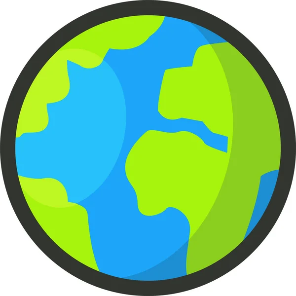 Atlas Earth Geography Icon Filled Outline Style — Stock Vector