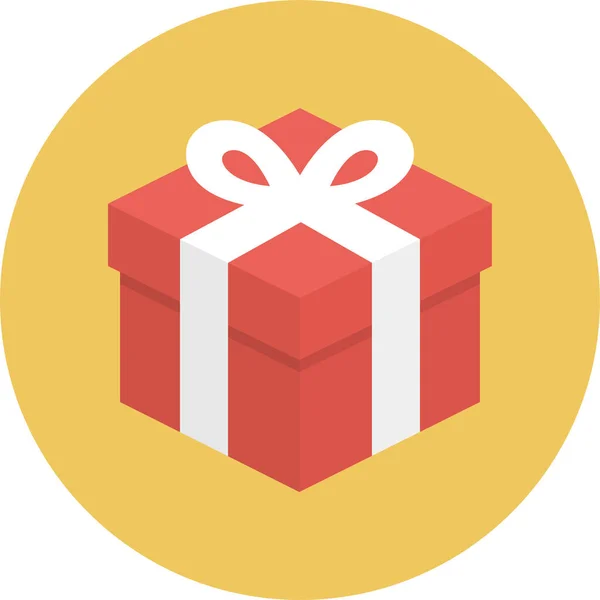 Коробка Покупки Подарункова Іконка Плоскому Стилі — стоковий вектор