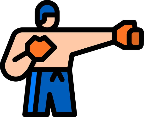 Значок Боксерського Бійця Ударного Удару — стоковий вектор