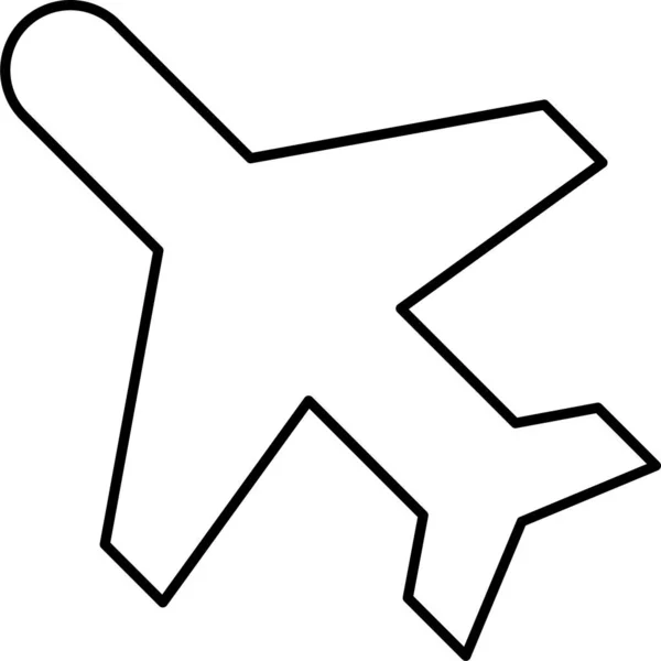 Repülőgép Repülőgép Repülési Ikonja — Stock Vector