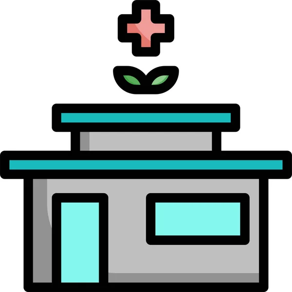 Klinik Apotheke Krankenhaus Ikone — Stockvektor