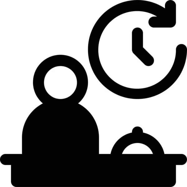 Receptionist Information Center Icon — Stock Vector