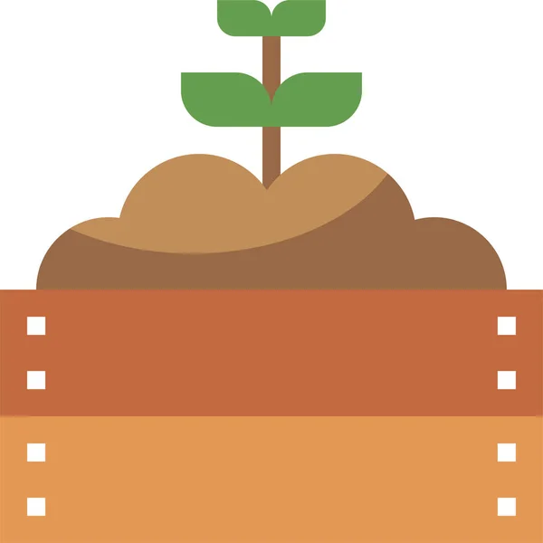Agriculture Farming Herbs Icon Flat Style — Stock Vector