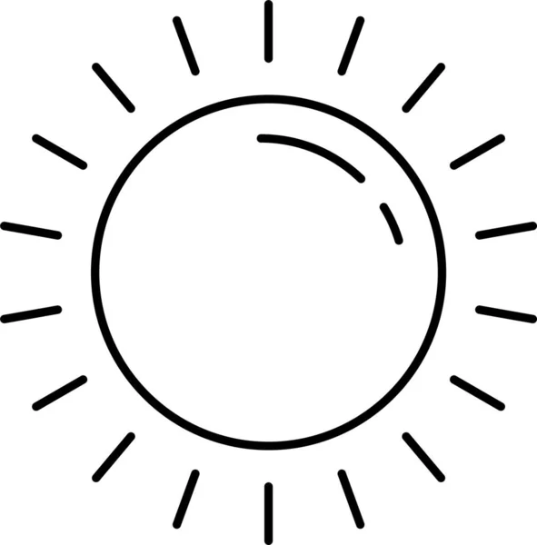 Klimaat Zonneschijn Pictogram — Stockvector