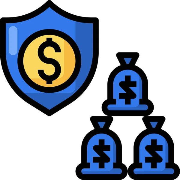 Ícone Proteção Defesa Segura Categoria Gestão Negócios — Vetor de Stock