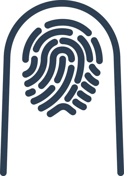 Biometrisches Fingerabdrucksymbol Umrissstil — Stockvektor