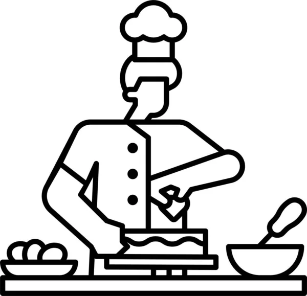 Іконка Кухаря Приготування Їжі — стоковий вектор