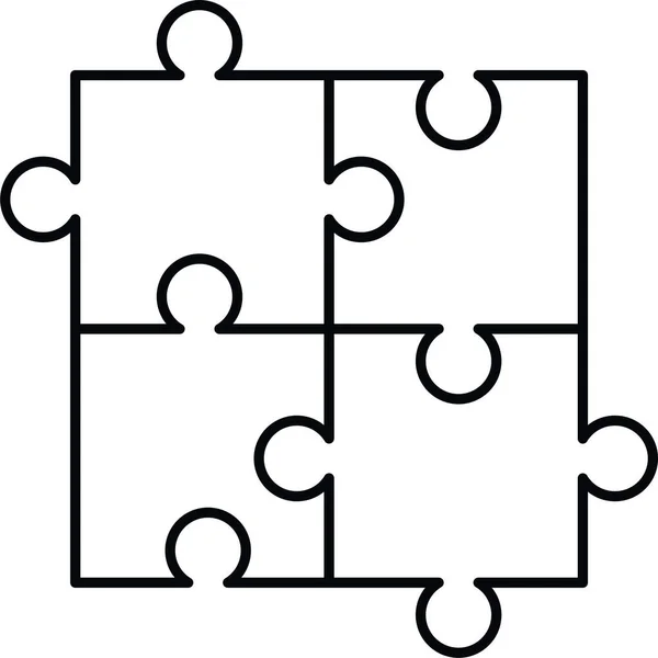 Puzzle Lösungssymbol — Stockvektor