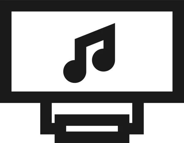 Audio Computer Desktop Icon Der Kategorie Benutzeroberfläche Optimum — Stockvektor