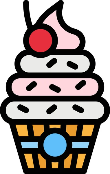 Kuchen Tasse Ikone — Stockvektor