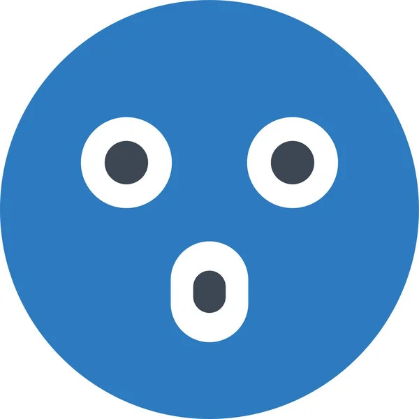 Emoji Förvånad Wow Ikon — Stock vektor